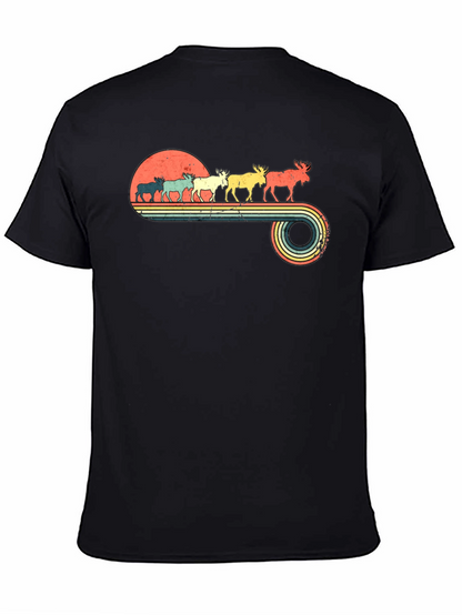 Camiseta Retro con Diseño de Alces