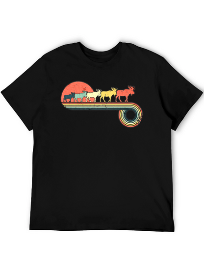 Camiseta Retro con Diseño de Alces