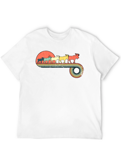 Camiseta Retro con Diseño de Alces