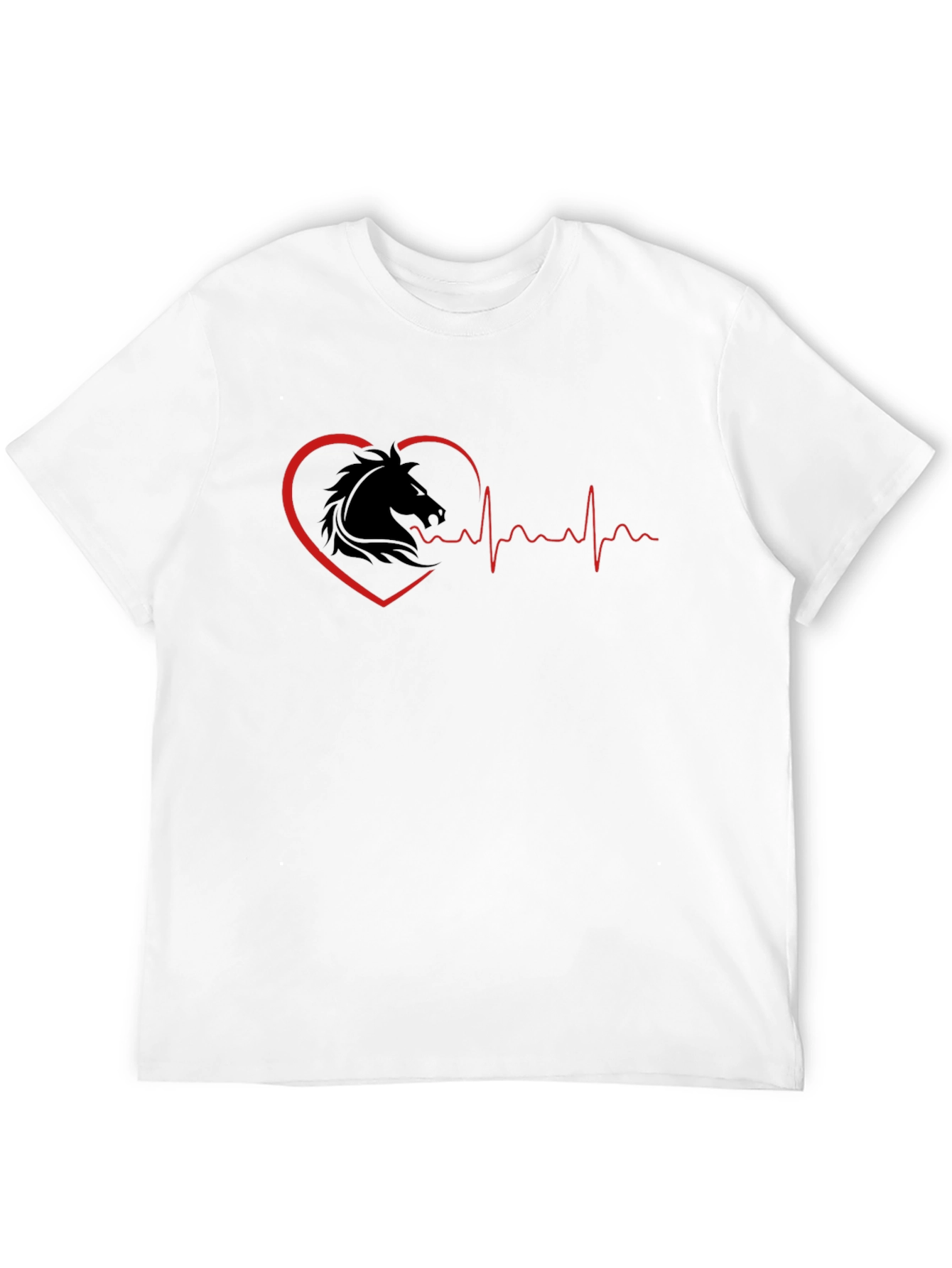 Camiseta Negra Corazón Ecuestre