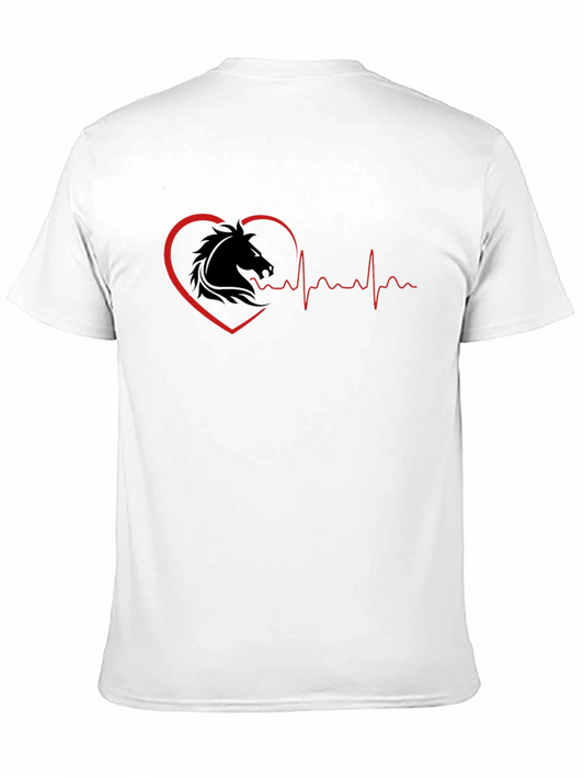 Camiseta Negra Corazón Ecuestre