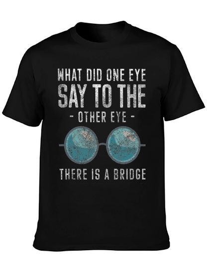 Camiseta Negra con Estampado de Humor Óptico