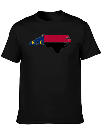 Camiseta Negra Estado Carolina del Norte