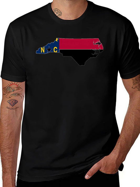 Camiseta Negra Estado Carolina del Norte