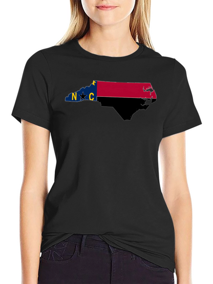 Camiseta Negra Estado Carolina del Norte