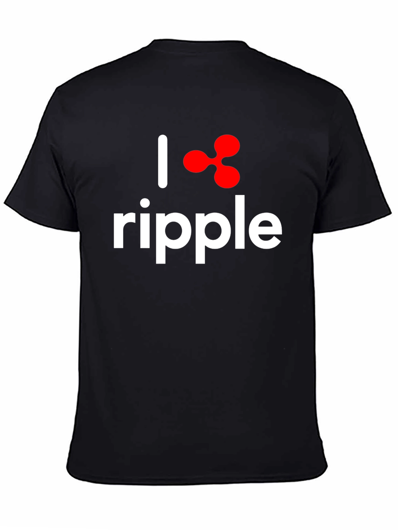 Camiseta Negra I ❤️ Ripple Algodón Suave Unisex