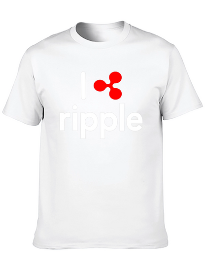 Camiseta Negra I ❤️ Ripple Algodón Suave Unisex