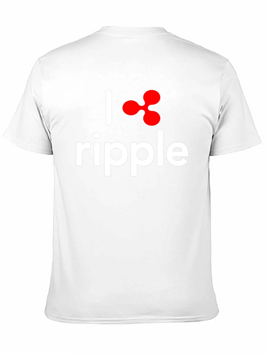 Camiseta Negra I ❤️ Ripple Algodón Suave Unisex