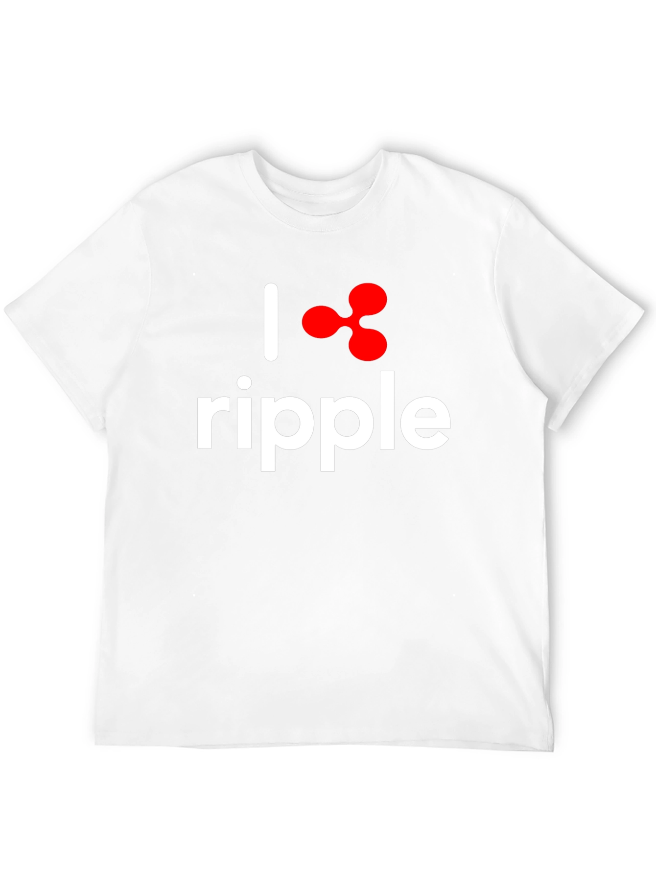 Camiseta Negra I ❤️ Ripple Algodón Suave Unisex