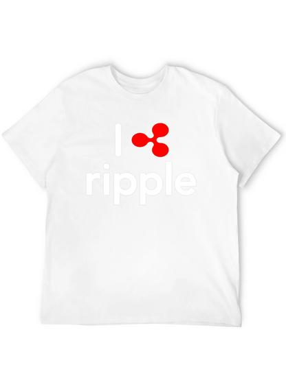 Camiseta Negra I ❤️ Ripple Algodón Suave Unisex