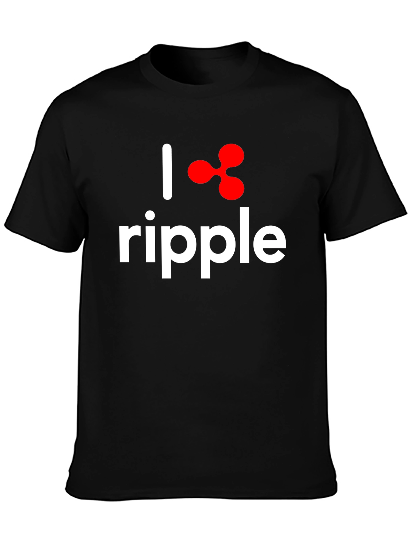 Camiseta Negra I ❤️ Ripple Algodón Suave Unisex