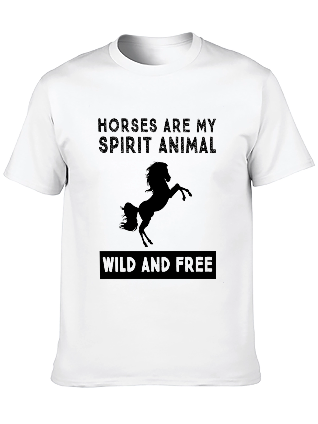 Camiseta Negra Caballos: Mi Espíritu Animal