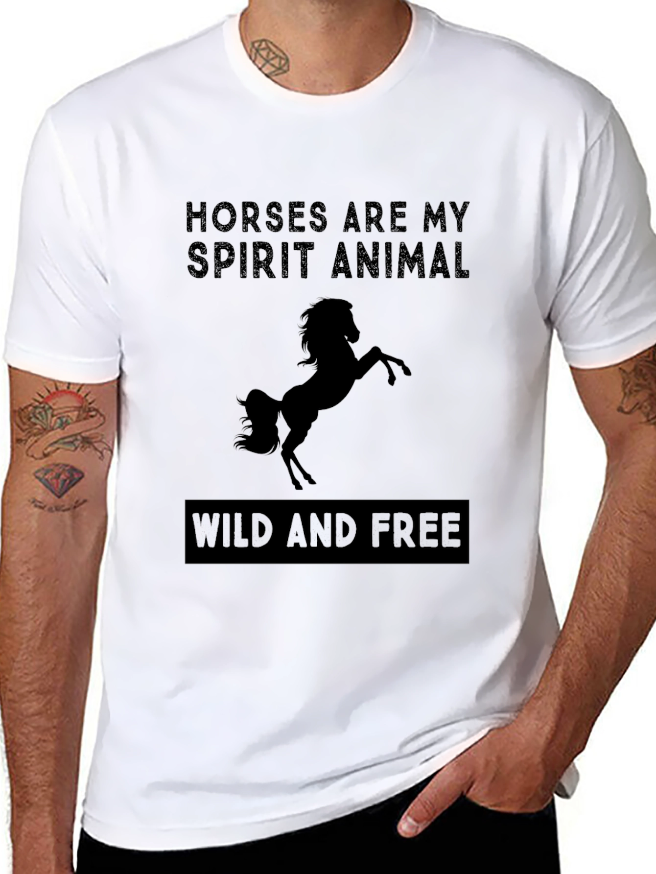 Camiseta Negra Caballos: Mi Espíritu Animal