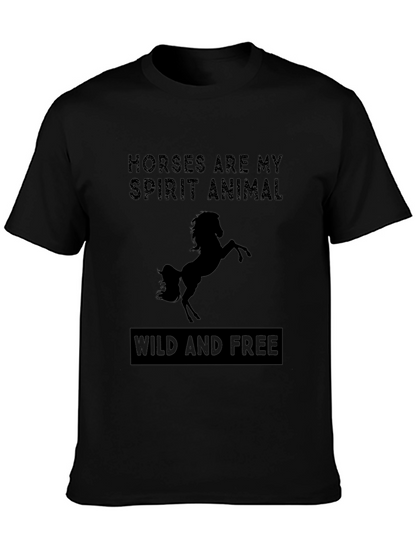 Camiseta Negra Caballos: Mi Espíritu Animal