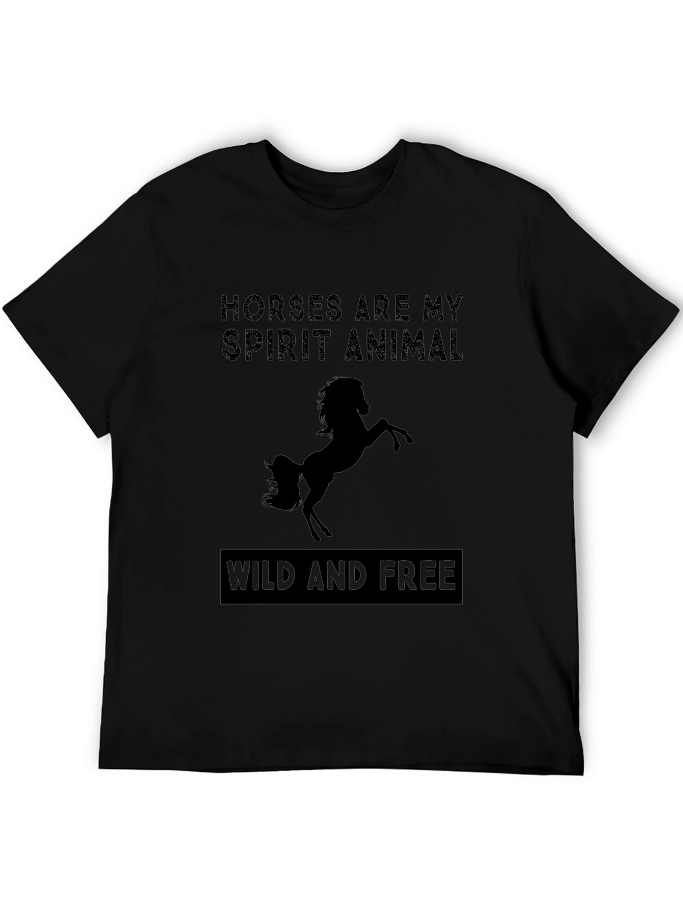 Camiseta Negra Caballos: Mi Espíritu Animal