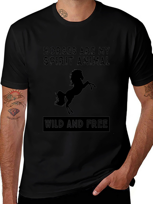 Camiseta Negra Caballos: Mi Espíritu Animal