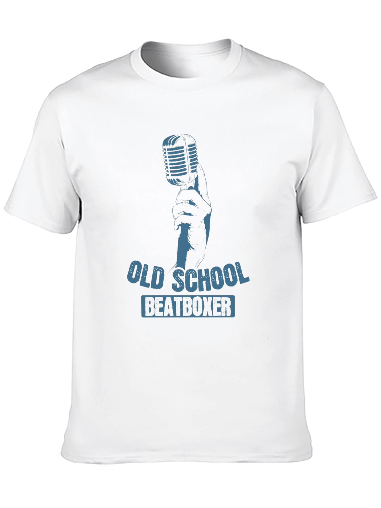 Camiseta Negra Old School Beatboxer para Hombre