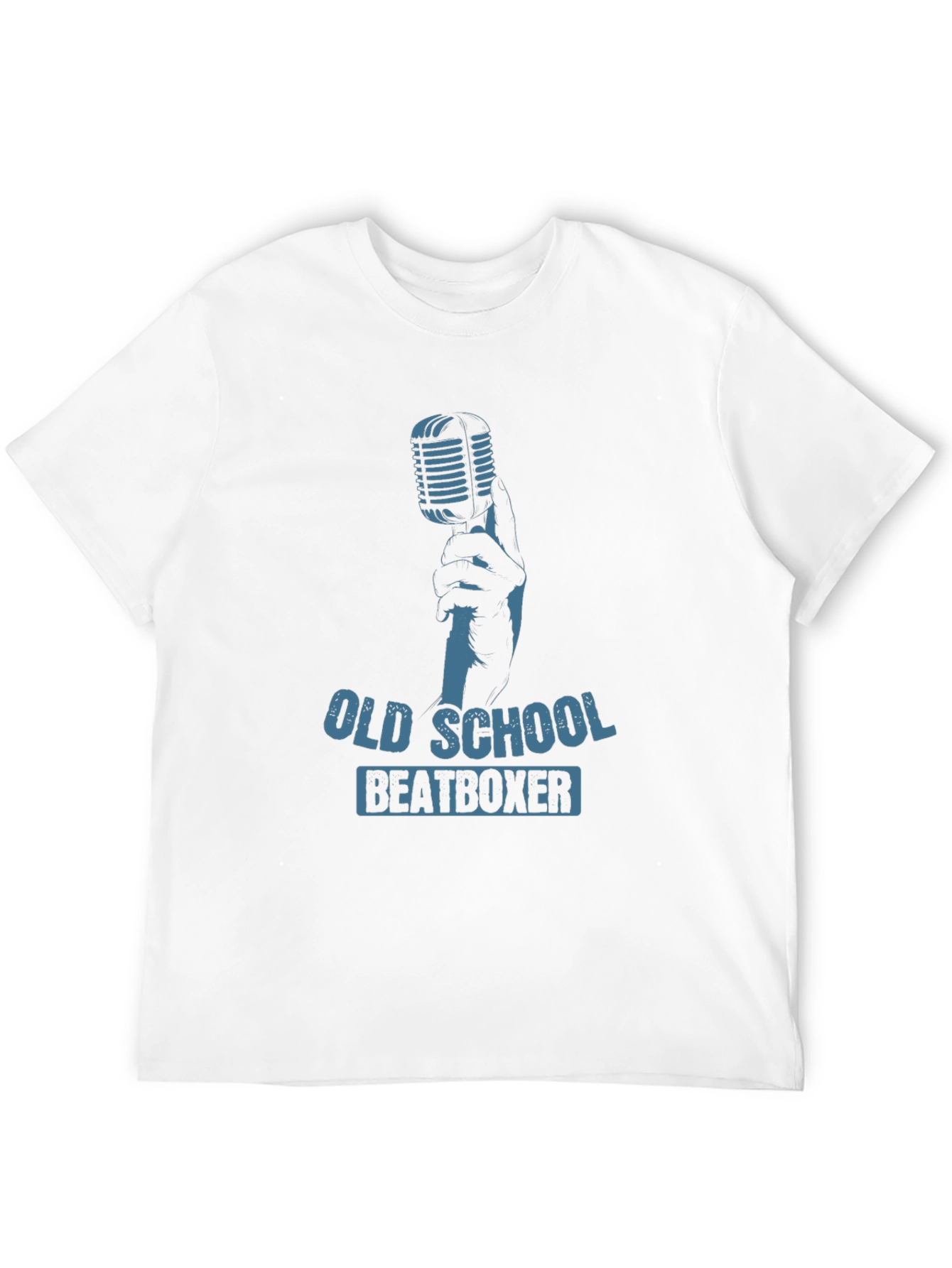 Camiseta Negra Old School Beatboxer para Hombre