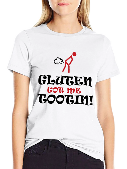 Camiseta Humorística: Gluten Got Me Tootin!