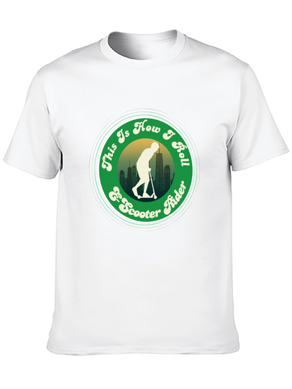 Camiseta Negra con Diseño de Scooter