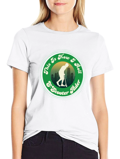 Camiseta Negra con Diseño de Scooter