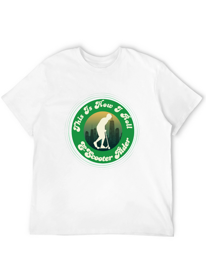 Camiseta Negra con Diseño de Scooter