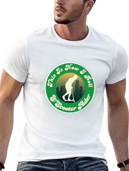 Camiseta Negra con Diseño de Scooter