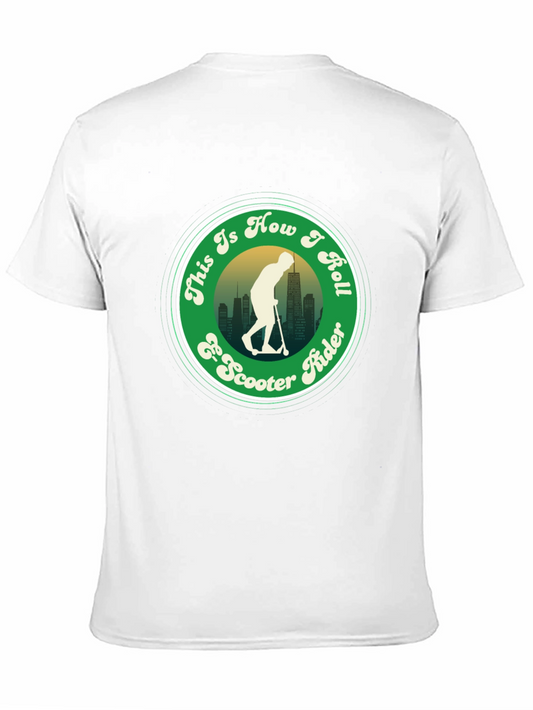 Camiseta Negra con Diseño de Scooter
