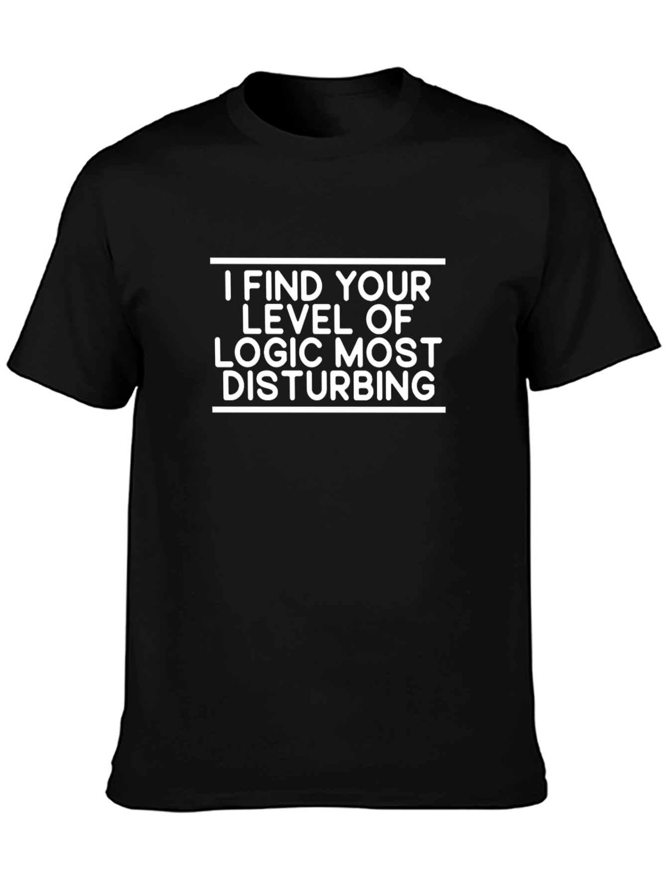 Camiseta Negra: Lógica Disturbadora