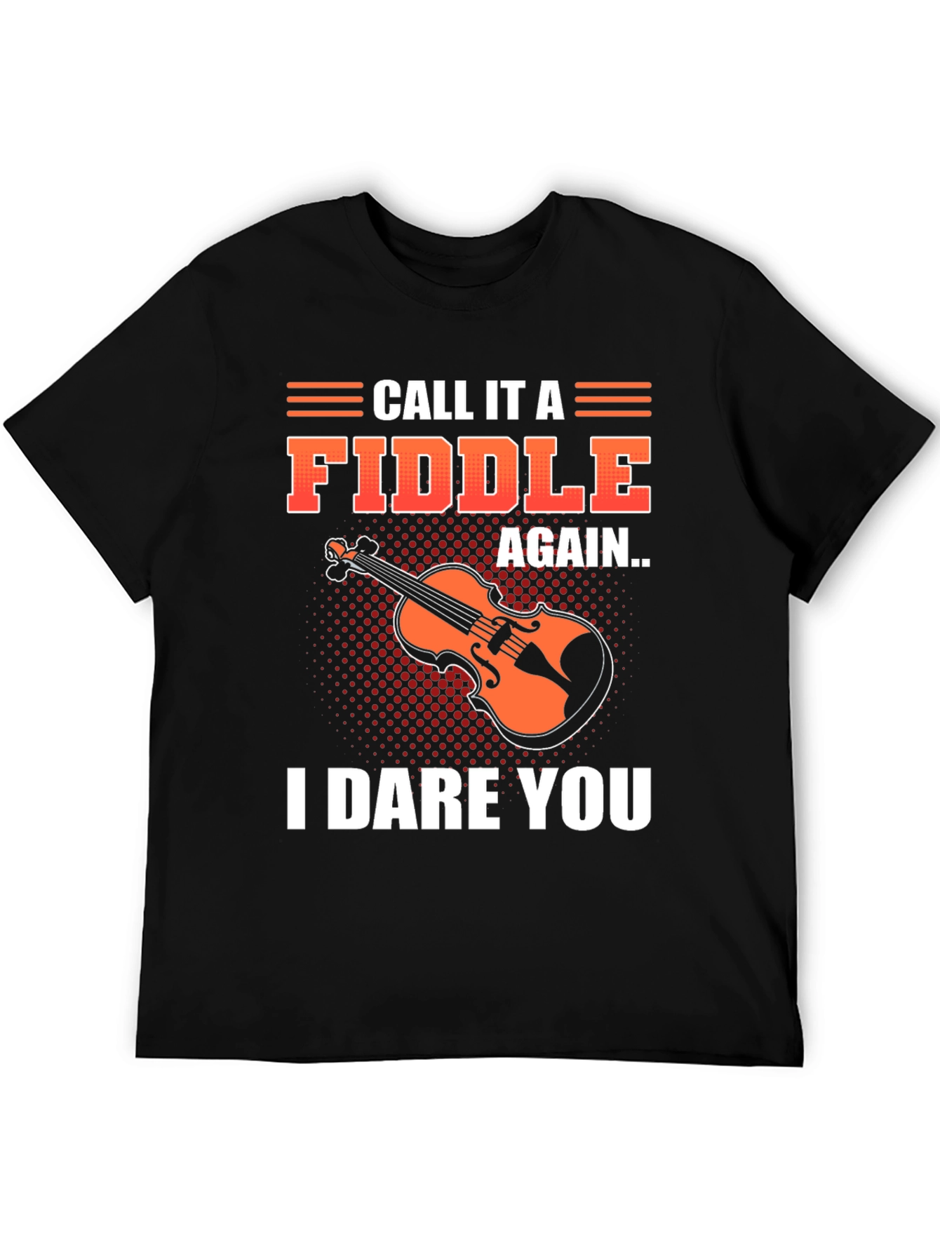 Camiseta Negra con Diseño Divertido de Violín