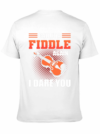 Camiseta Negra con Diseño Divertido de Violín