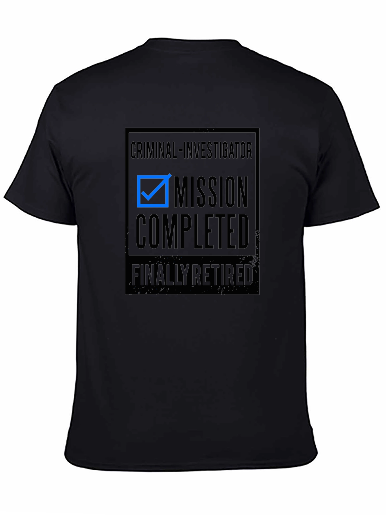 Camiseta Negra Retirado Investigador Criminal