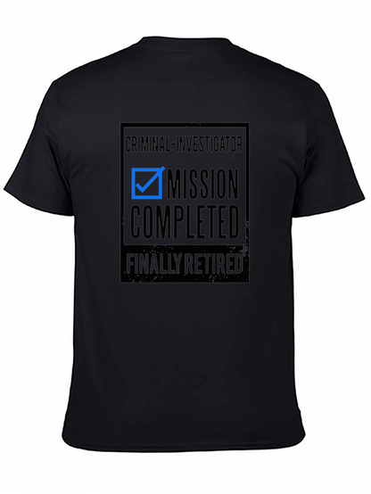 Camiseta Negra Retirado Investigador Criminal