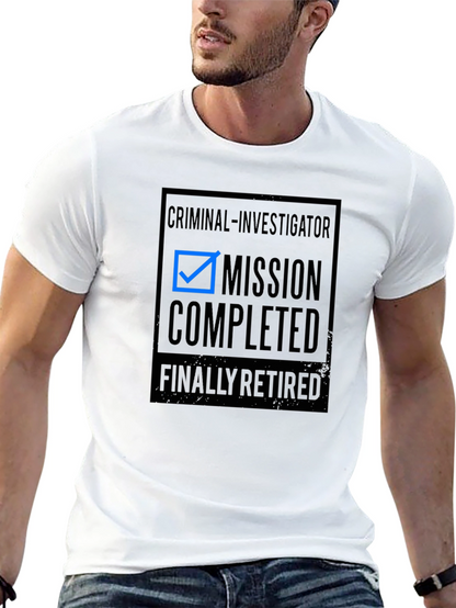 Camiseta Negra Retirado Investigador Criminal