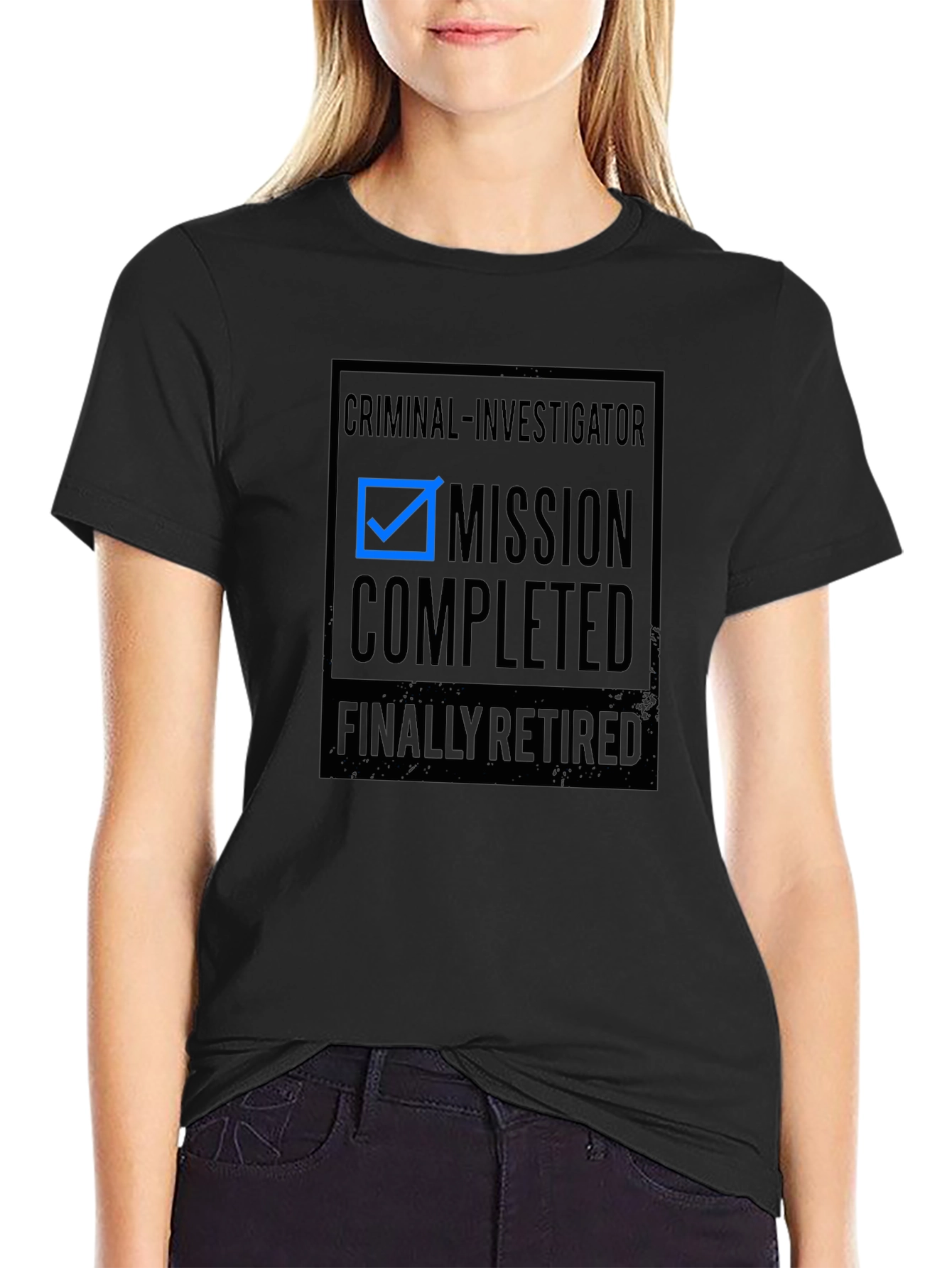 Camiseta Negra Retirado Investigador Criminal