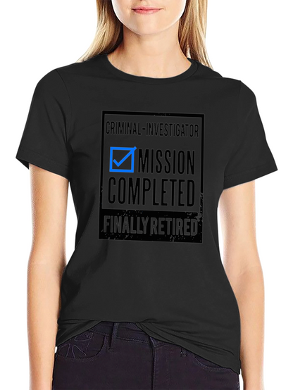 Camiseta Negra Retirado Investigador Criminal