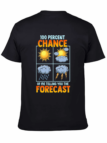 Camiseta Negra con Diseño del Tiempo - 100% Probabilidad
