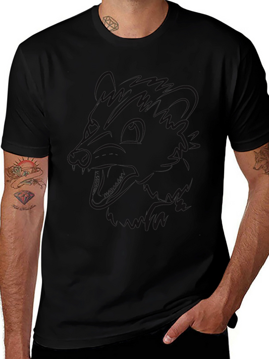 Camiseta Negra Hombre - Diseño Abstracto