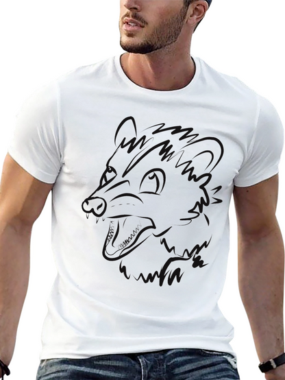 Camiseta Negra Hombre - Diseño Abstracto