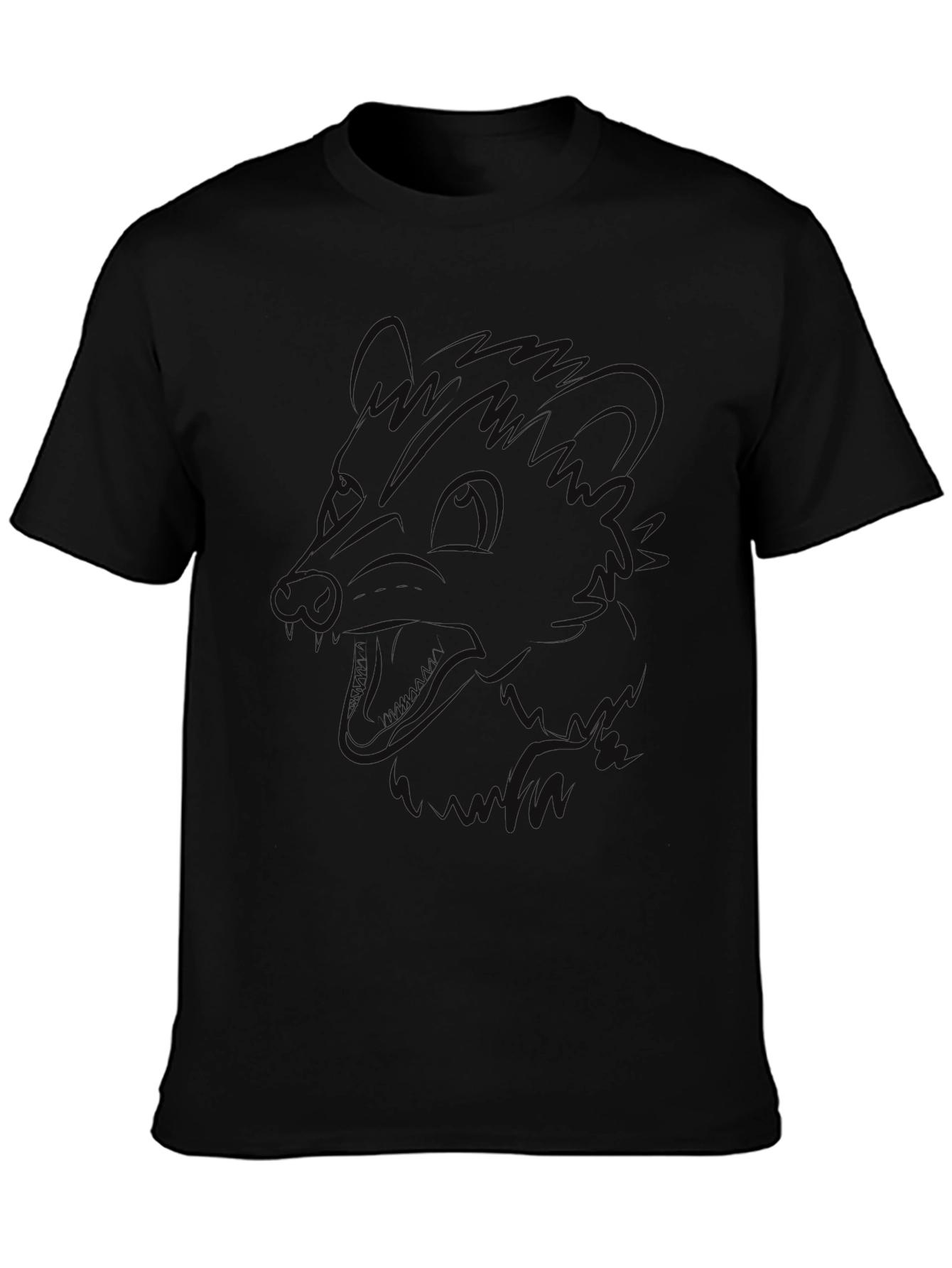 Camiseta Negra Hombre - Diseño Abstracto