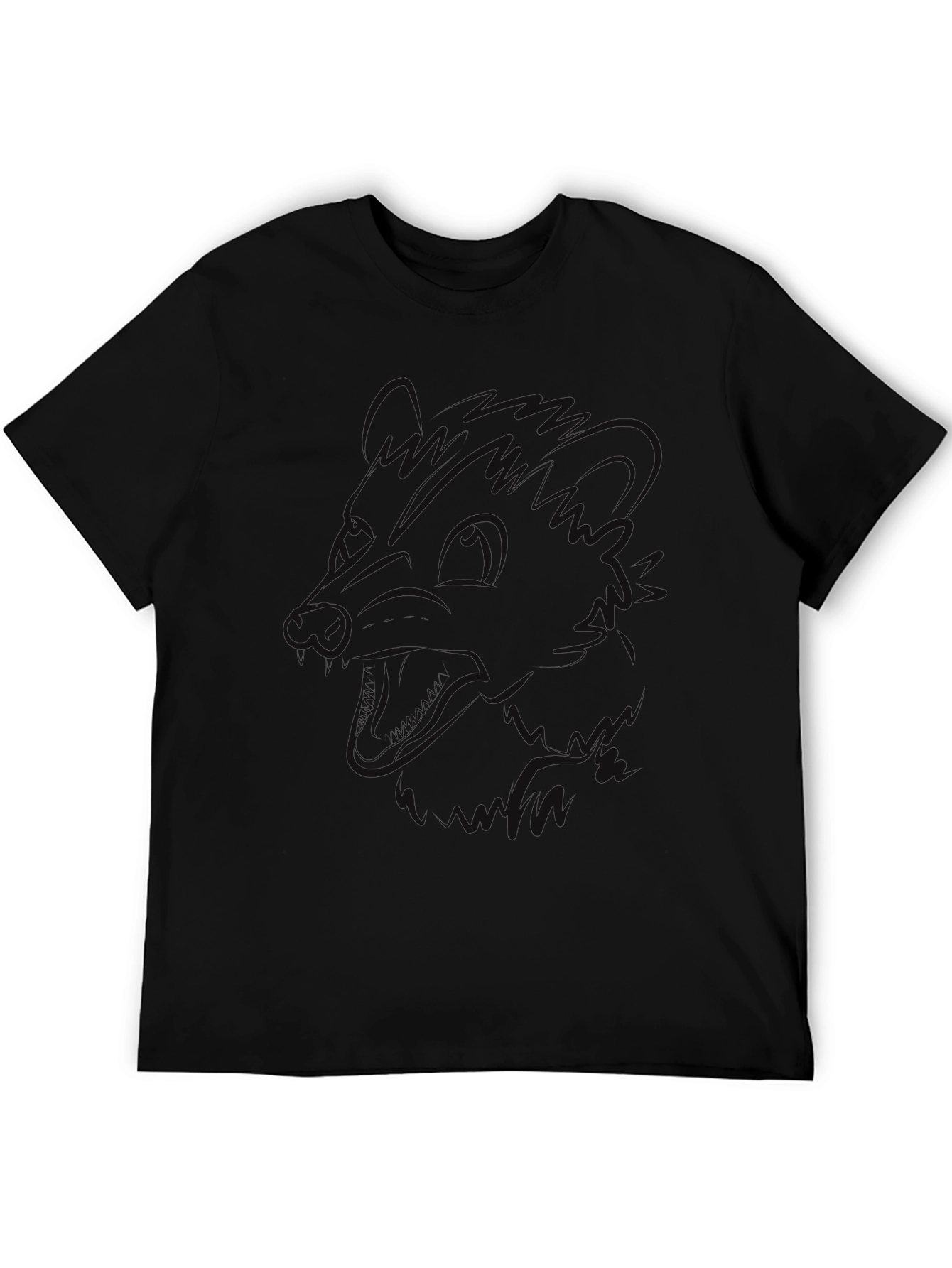 Camiseta Negra Hombre - Diseño Abstracto