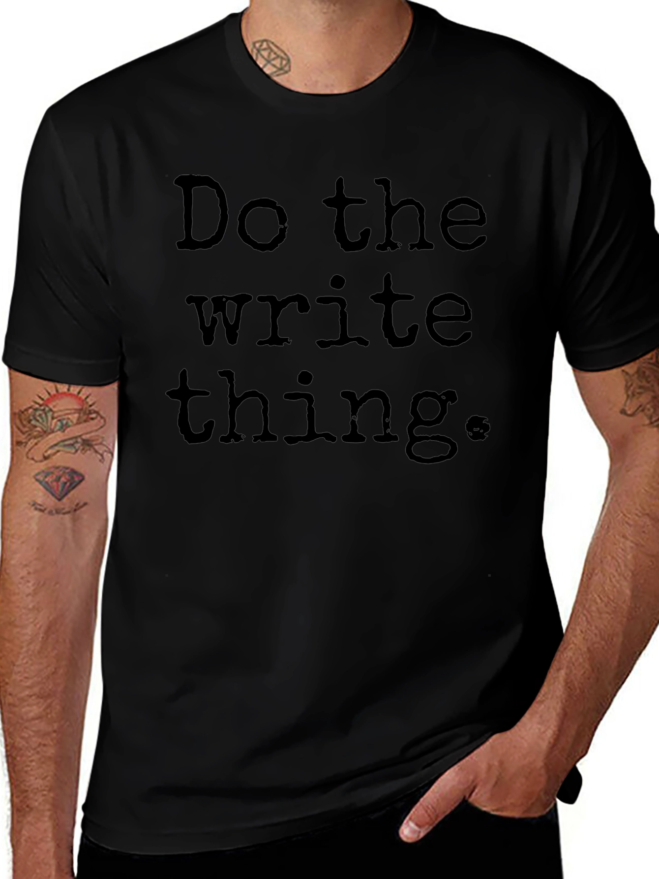 Camiseta Negra: Haz lo Correcto Escribe
