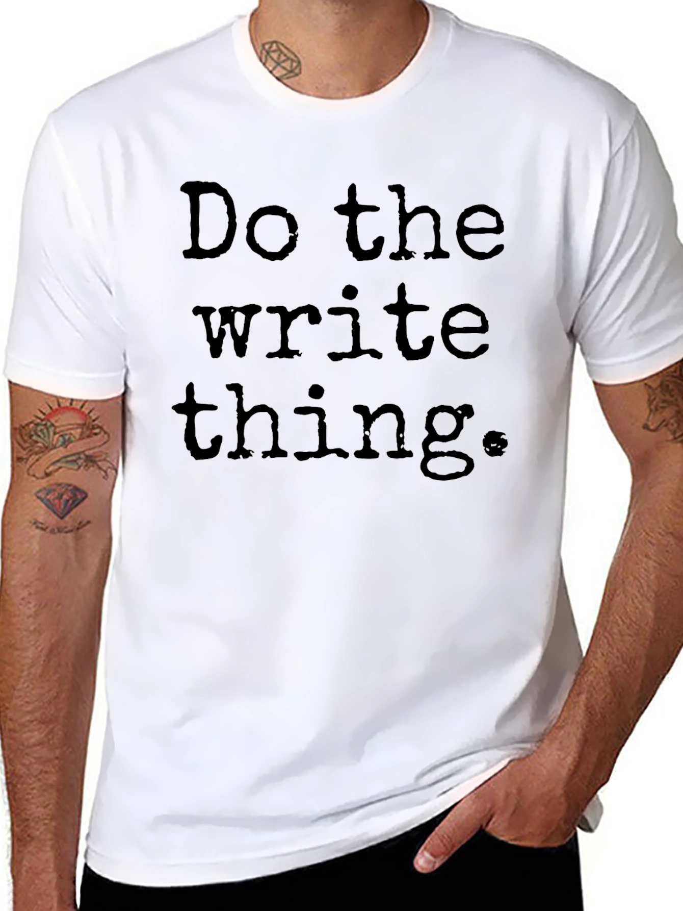 Camiseta Negra: Haz lo Correcto Escribe