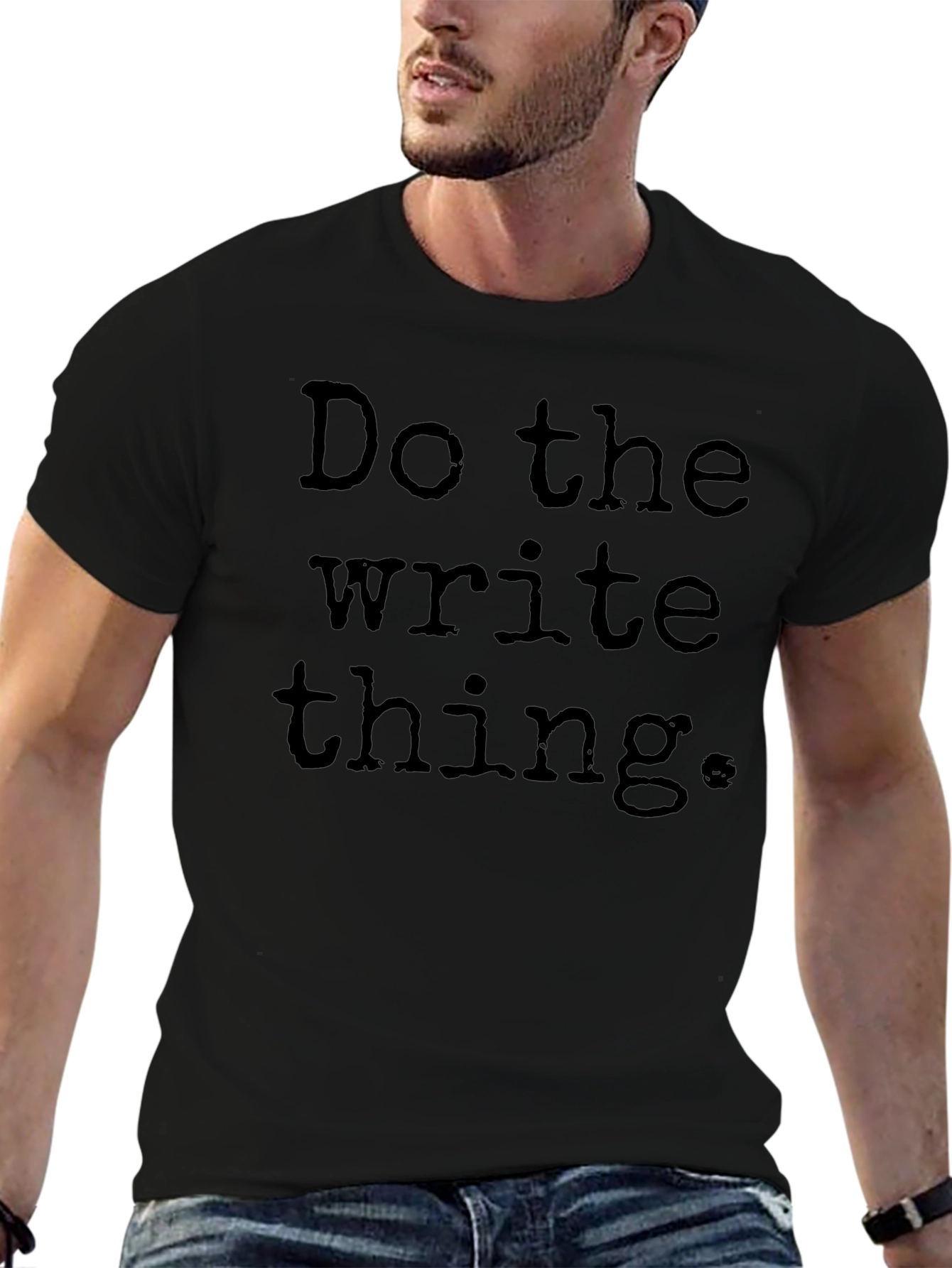 Camiseta Negra: Haz lo Correcto Escribe