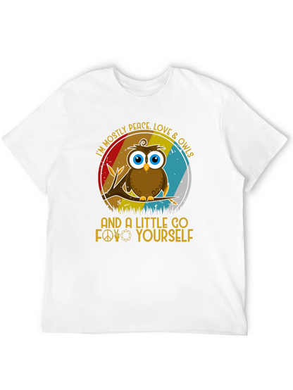 Camiseta con diseño de búho pacifista