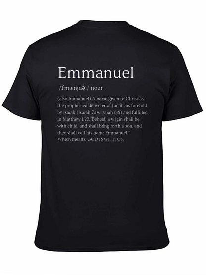 Camiseta Emmanuel: Dios Con Nosotros Algodón Premium