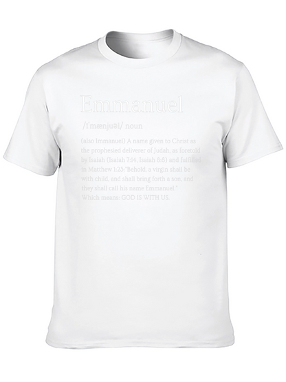 Camiseta Emmanuel: Dios Con Nosotros Algodón Premium