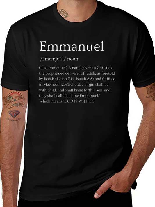 Camiseta Emmanuel: Dios Con Nosotros Algodón Premium