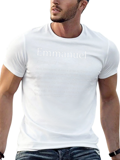 Camiseta Emmanuel: Dios Con Nosotros Algodón Premium