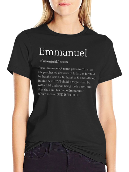Camiseta Emmanuel: Dios Con Nosotros Algodón Premium